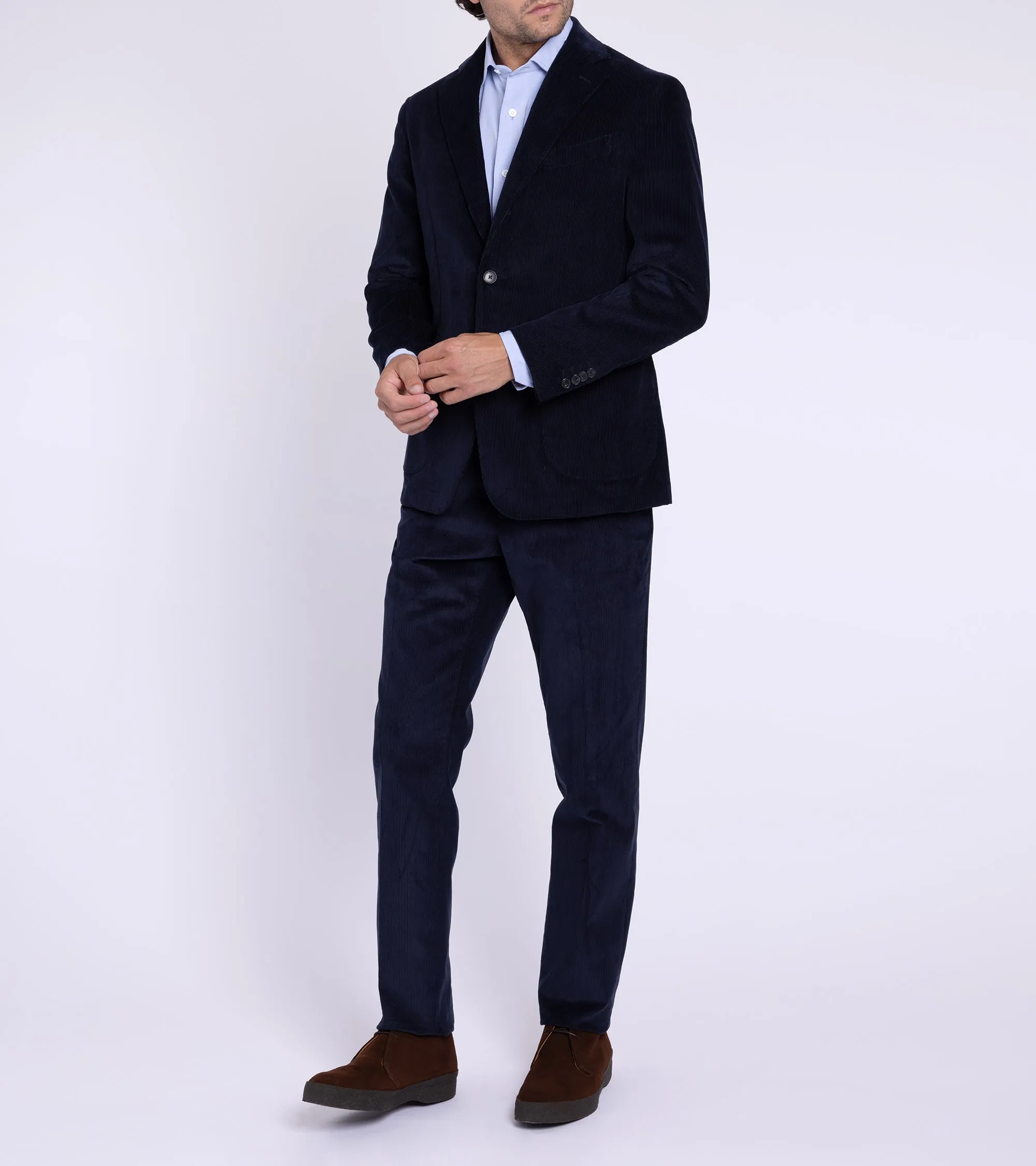 Trunk Wigmore Fine Cotton Corduroy Suit Jacket: Navy