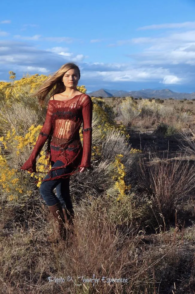 Tunic in Cochineal