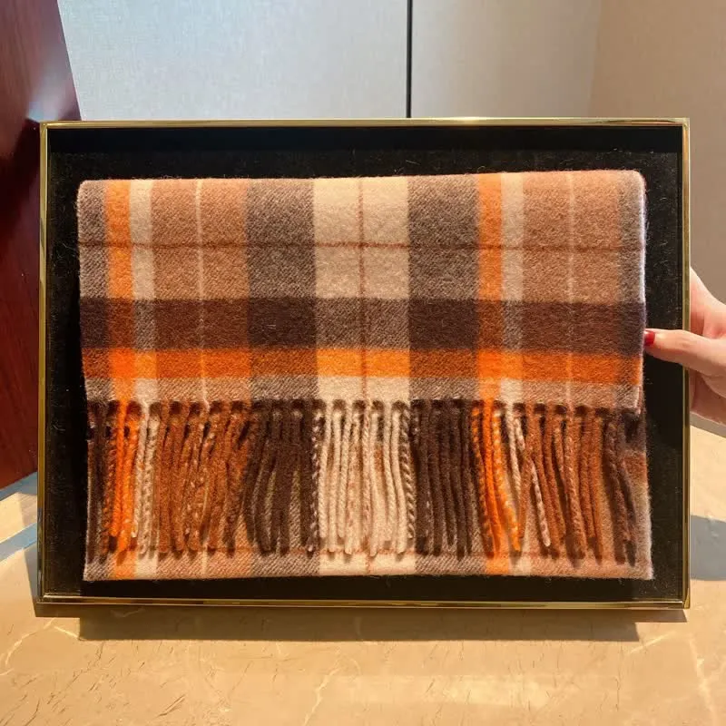 Unisex Cashmere Edinburgh Big Warm Plaid Scarf