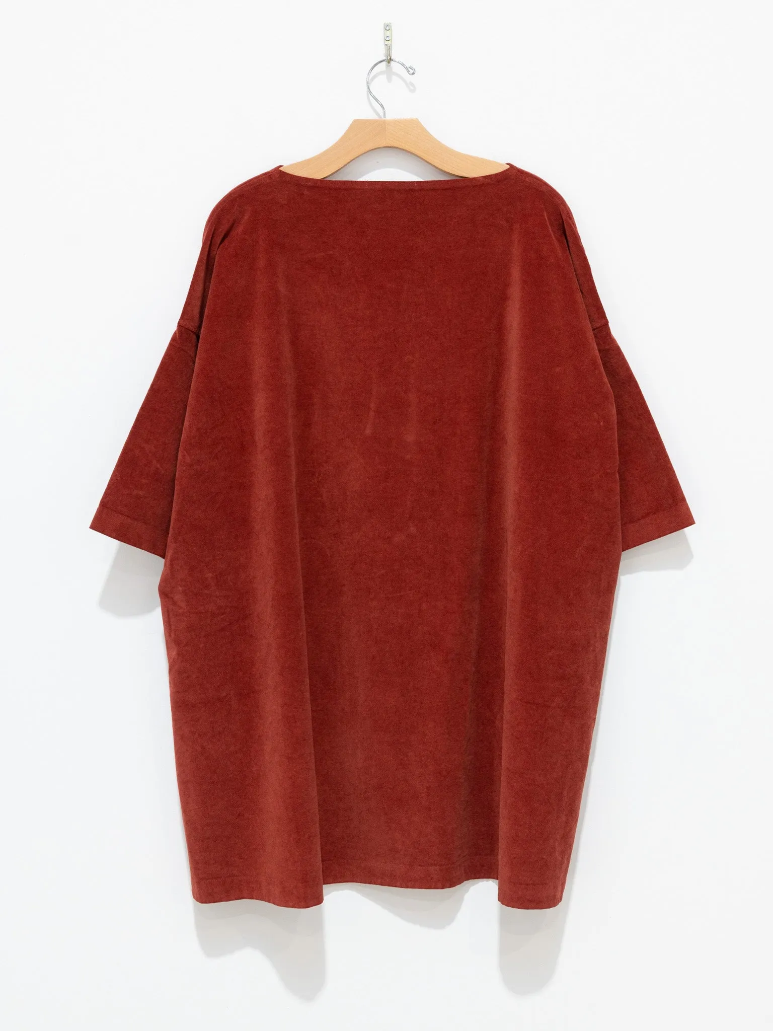 Velvet Boatneck Tunic - Red