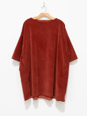 Velvet Boatneck Tunic - Red