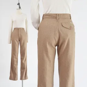 Vintage 70s Brown Wool Gloria Vanderbilt PantsHigh Waisted Trousers size S