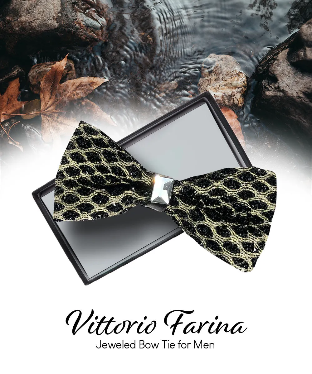 Vittorio Farina Men's Jeweled Bow Tie in Gift Box