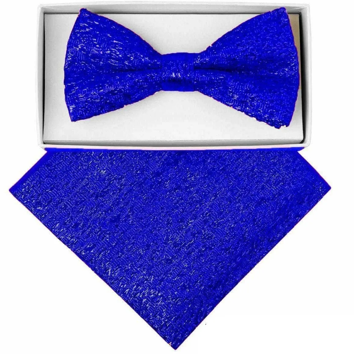 Vittotio Farina Men's Rhinestone Bow Tie and Pocket Square in Gift Box