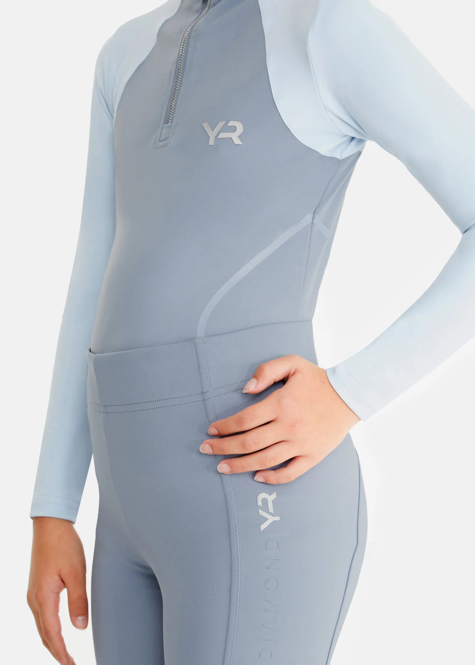 YR Blue Colour Block Base Layer